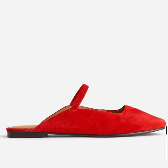 Madewell Red Ballet Flat Mules - Picture 2 of 3